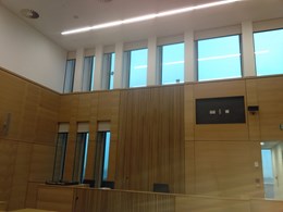 SHY shading to give privacy in a courtroom